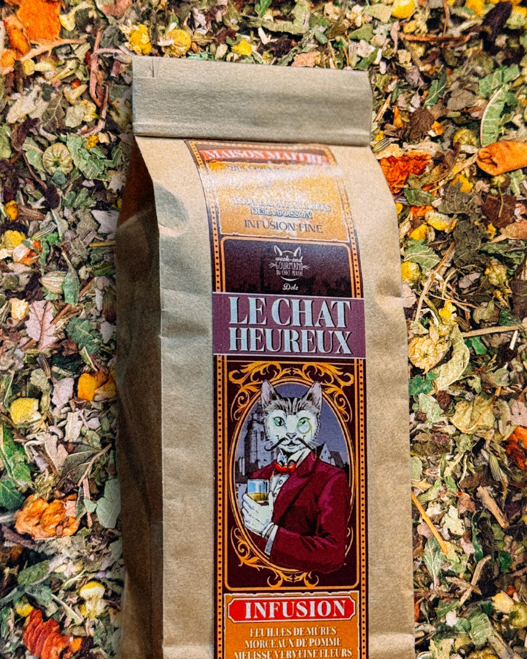 Le Chat Heureux – Infusion Agrumes & Plantes 100g | Maison Maitre - Maison Maitre