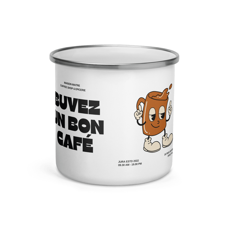 Mug Émaillé – Buvez un Bon Café | Maison Maitre - Maison Maitre