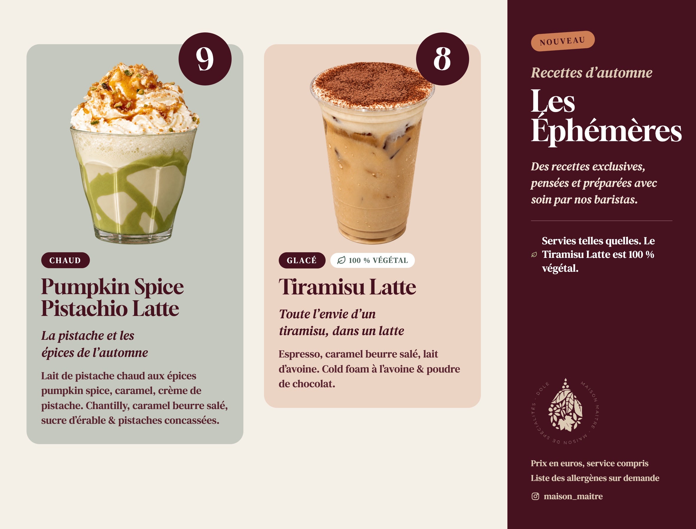 Les Éphémères — carte finale Maison Maitre
