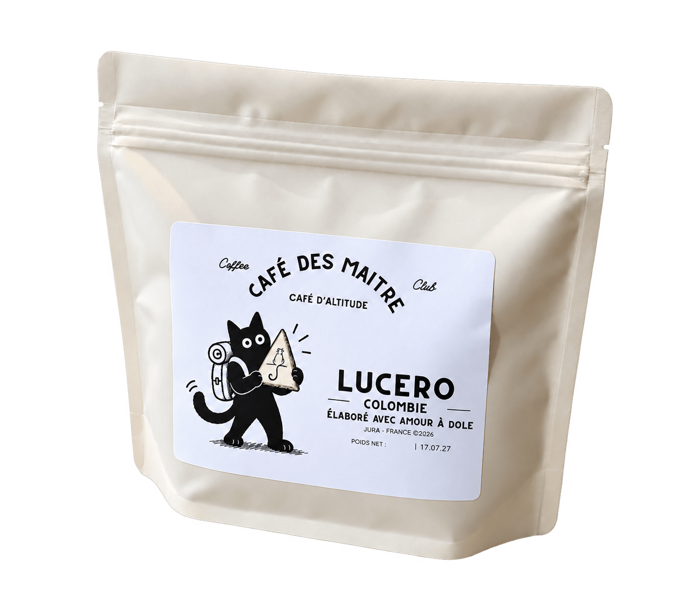 Paquet Lucero, café de Colombie, édition Week-end gourmand du Chat Perché