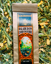 Balade dans l’Orangerie – Thé Vert Orange & Fleur d’Oranger 100g | Thé des Maitre