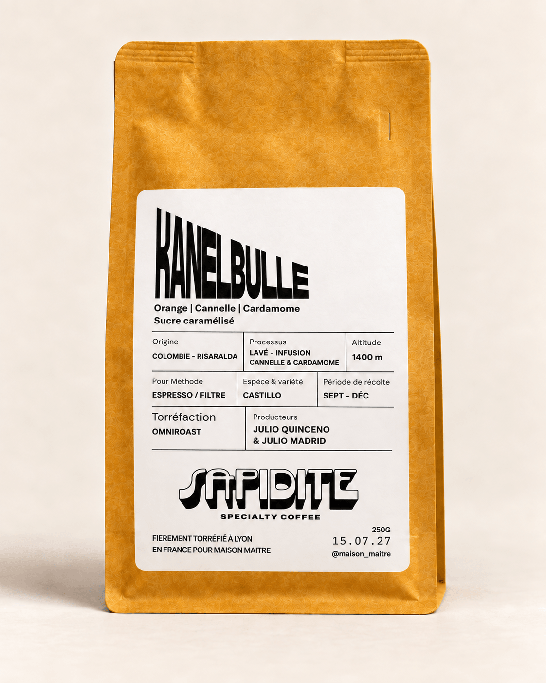 Kanelbulle — Café Colombie Risaralda 250 g | Sapidité - Maison Maitre